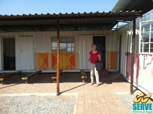 Fiona Henry outside the clinic in Siza
