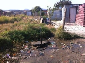 A typical water tap in a squatter camp near Rustenberg, North West Province