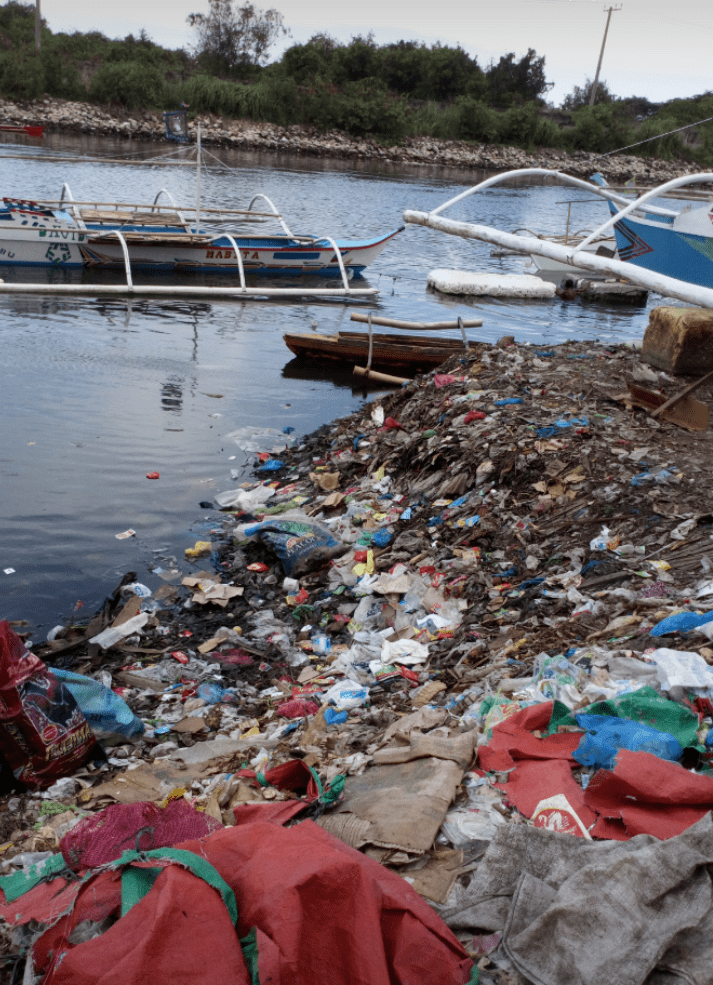 The polluted river behind the Nano Nagle school - a typical representation of the poor area of the Philippines