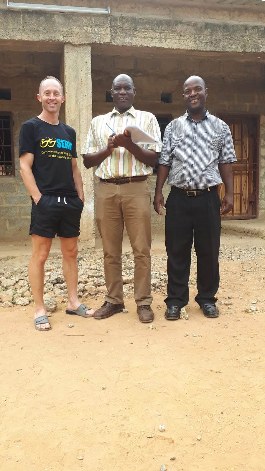 Darren and Principal of Luyolabola Assumption Parish, Mazabuka