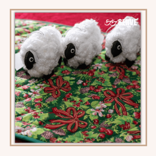 handmade toy sheep made in thailand sustainable ethical gift
