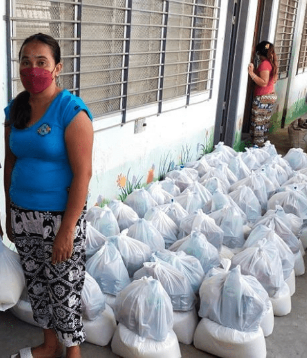 SERVE supports distribution of supplies for the Badjao tribe after typhoon Rai
