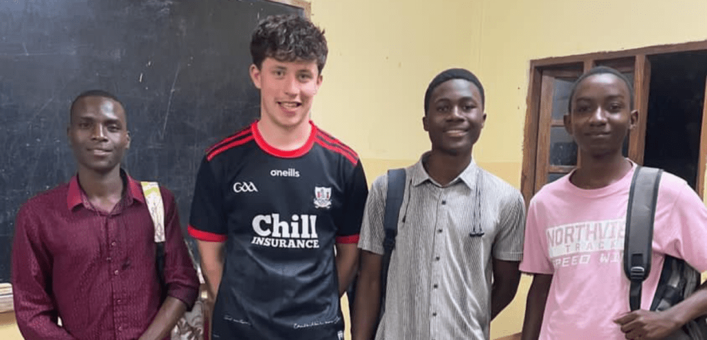 Diarmuid Murphy (2nd from left) with Nordito Mangula, Francisco Marcos and Durao Yove Young Africa SERVE West Cork to Beira