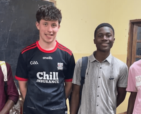 Diarmuid Murphy (2nd from left) with Nordito Mangula, Francisco Marcos and Durao Yove Young Africa SERVE West Cork to Beira