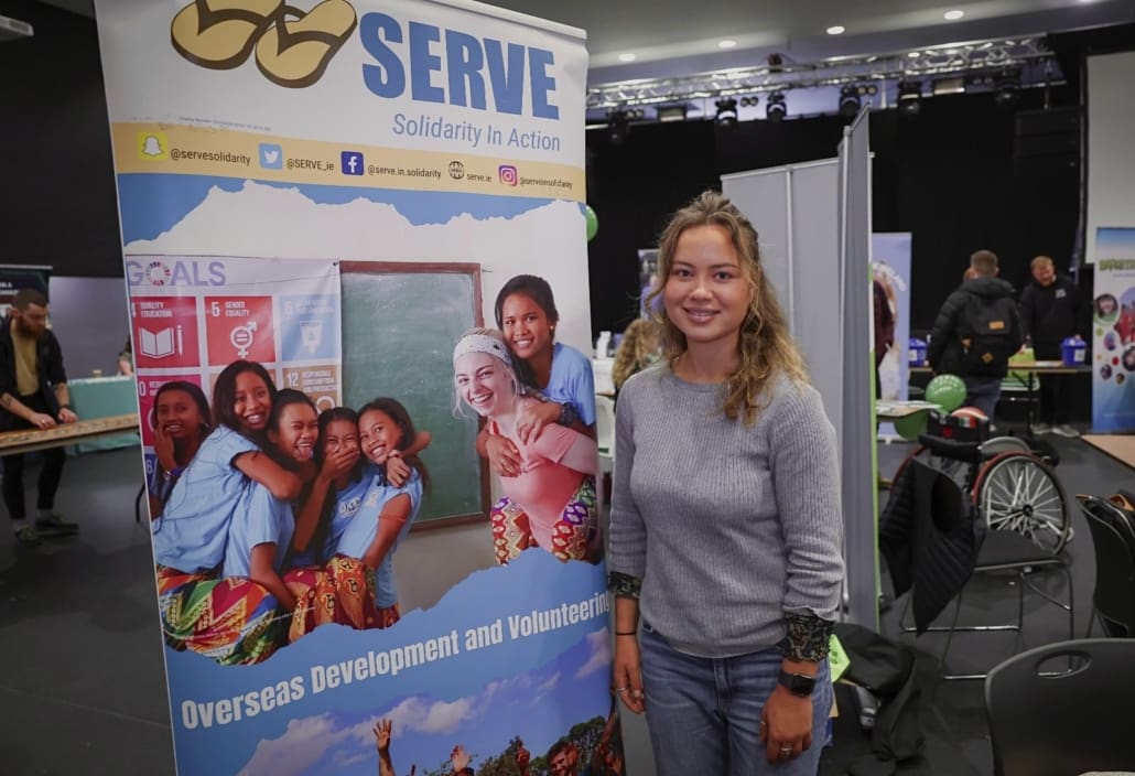 Maebh O'Callaghan SERVE Volunteer Programme Info Stall.