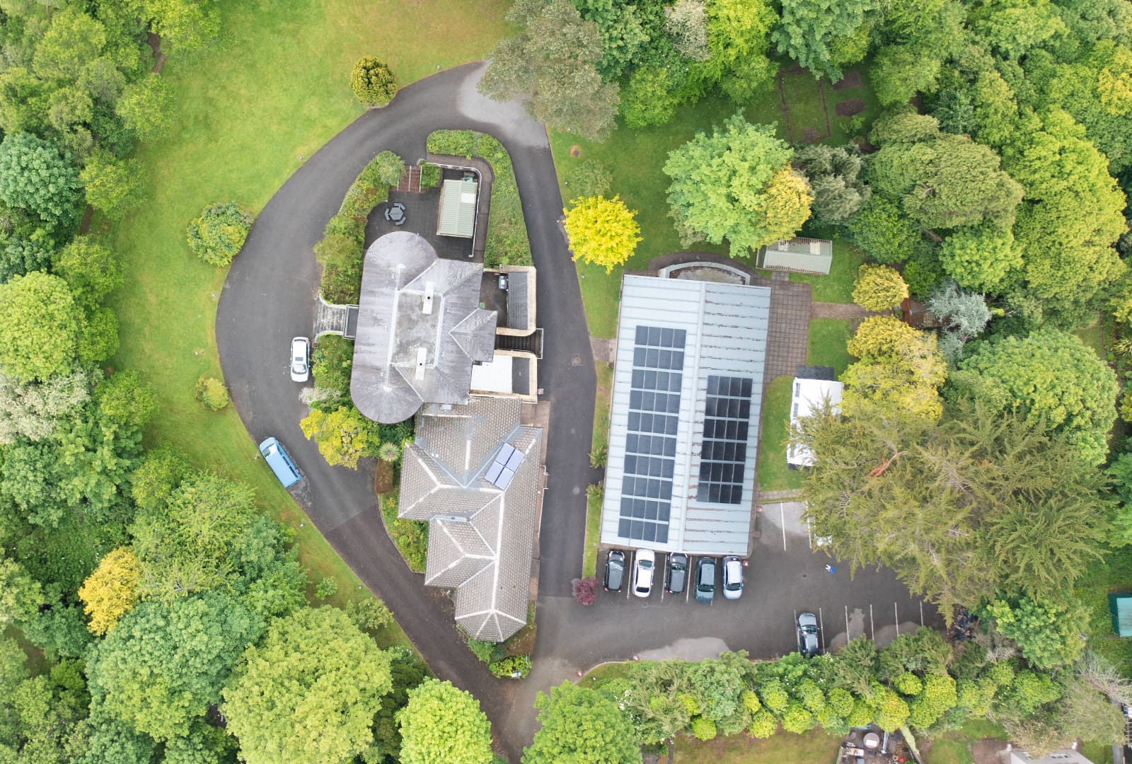 Aerial view of Scala and the sensory garden area in Blackrock, Cork