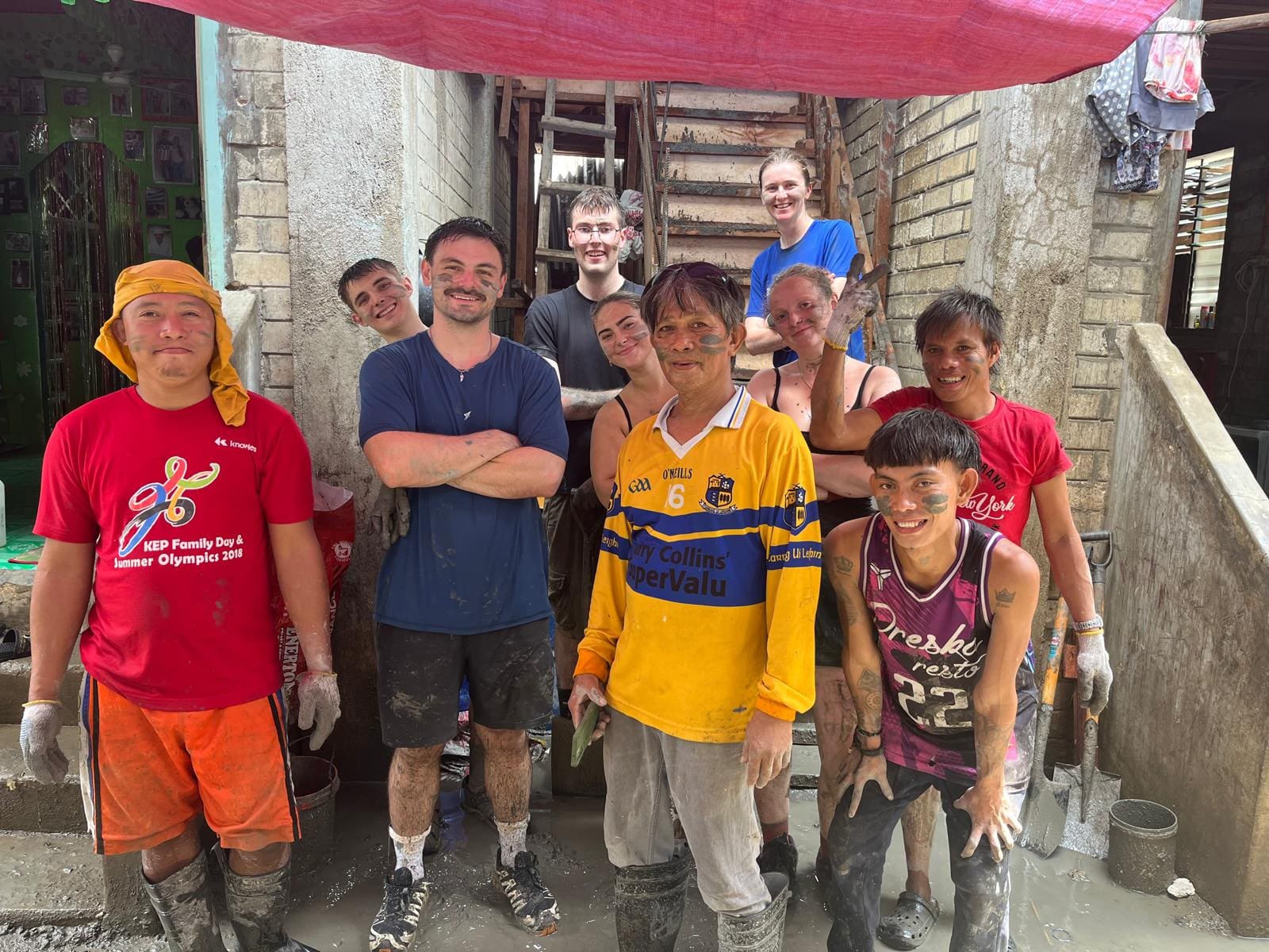 SERVE volunteers taking part in practical work in the Philippines